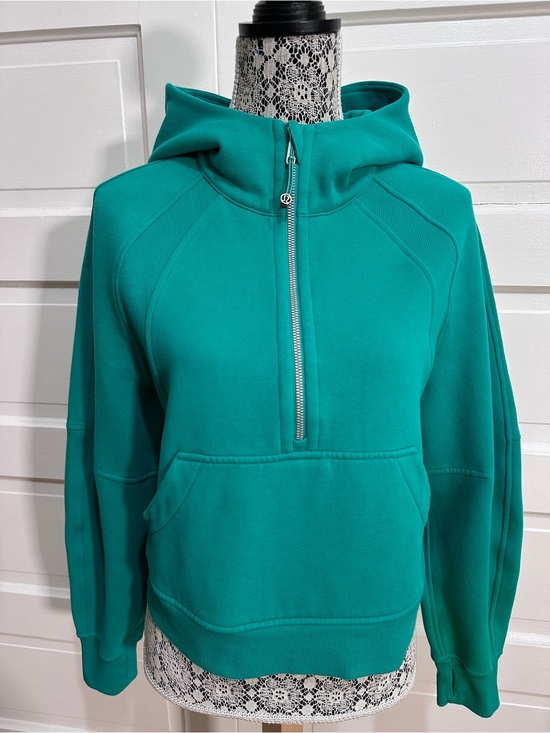 lululemon athletica Tops - Lululemon Scuba Oversized Half-Zip Hoodie Size XS/S Kelly Green Soft $138
